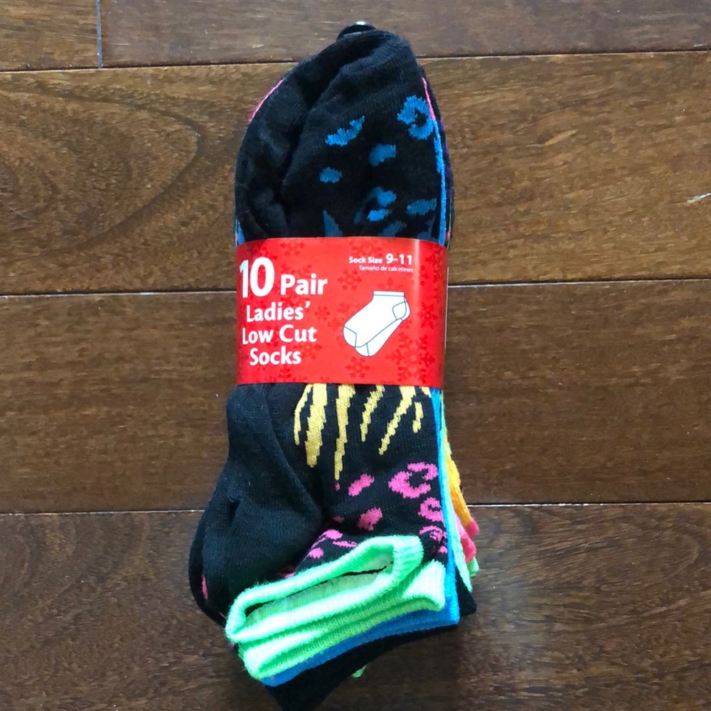 5/$25 Ladies Low Cut Socks 10 Pair Pack Brand NWT Size 9-11 Variety Pack